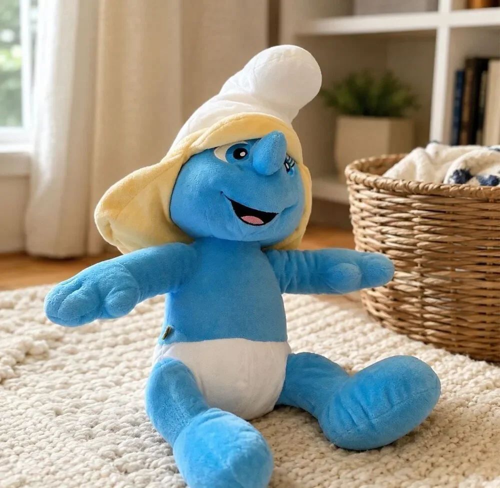 Build A Bear Smurf Plush Smurfette Girl Doll Stuffed Animal 17"